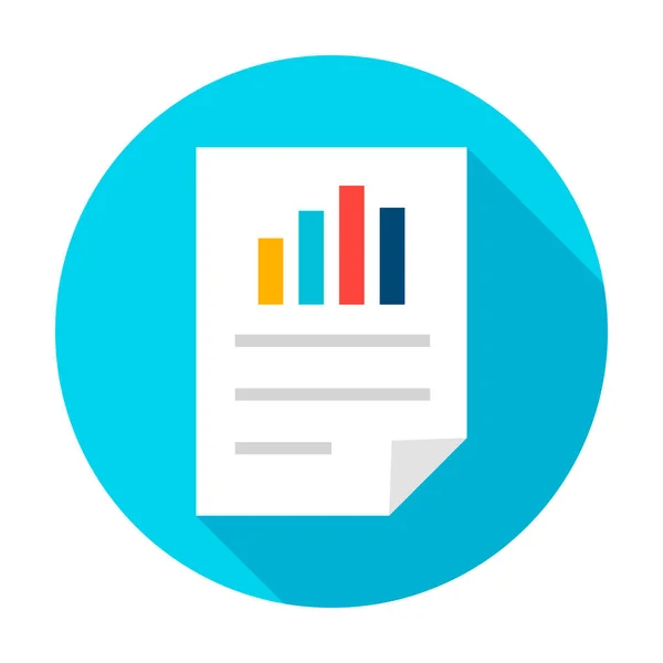 Cirkelpictogram van het analysedocument — Stockvector