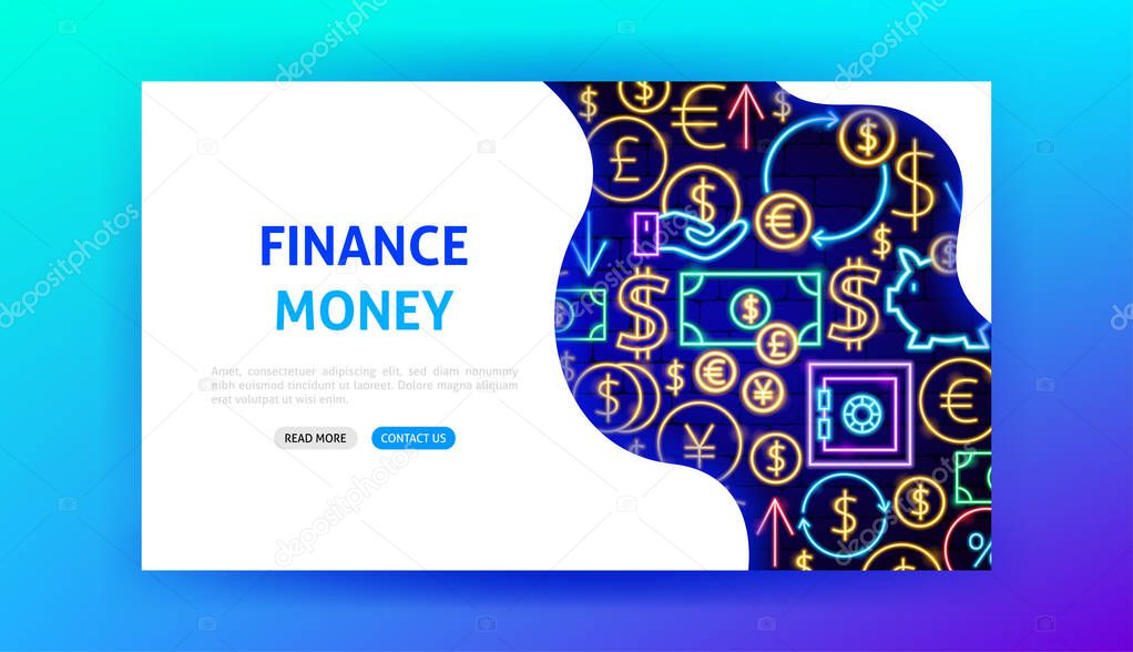 Finance Neon Landing Page