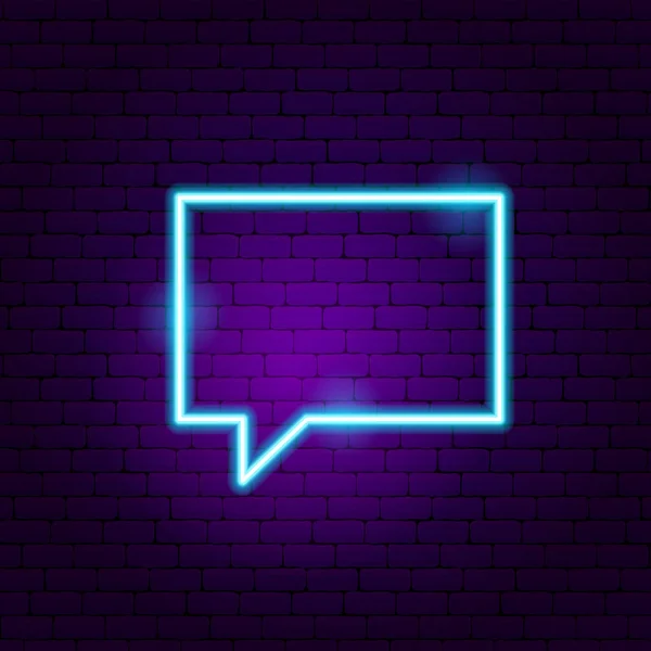 Chat Neon Teken — Stockvector