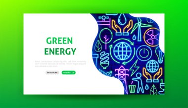 Yeşil Enerji Neon İniş Sayfası