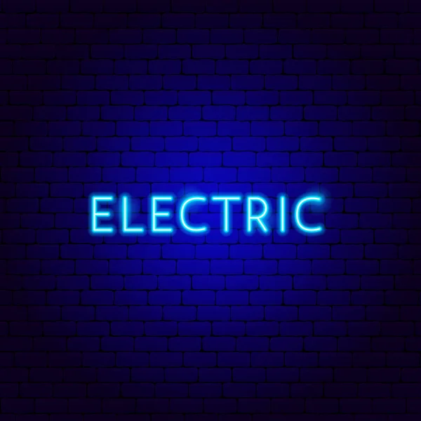 Electric Neon Text — ストックベクタ