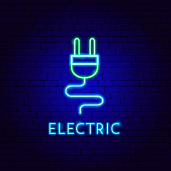 Electric Neon Label — Stock Vector