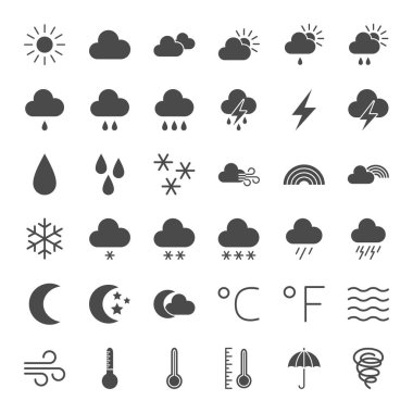 Weather Solid Web Icons clipart