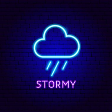 Stormy Neon Etiketi