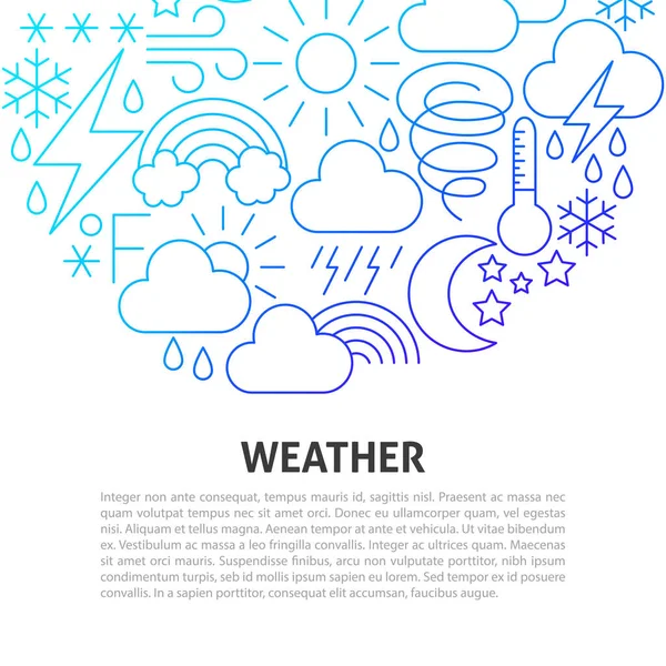 Weather Line Concept — Stock Vector