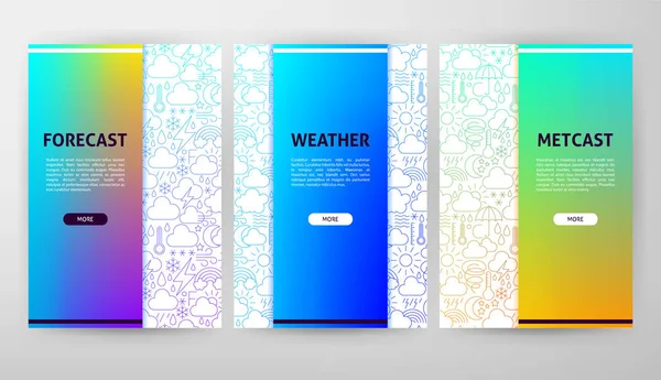 Folleto meteorológico Diseño Web — Vector de stock