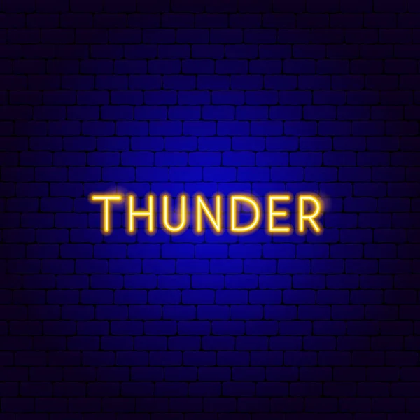 Texte Thunder Neon — Image vectorielle