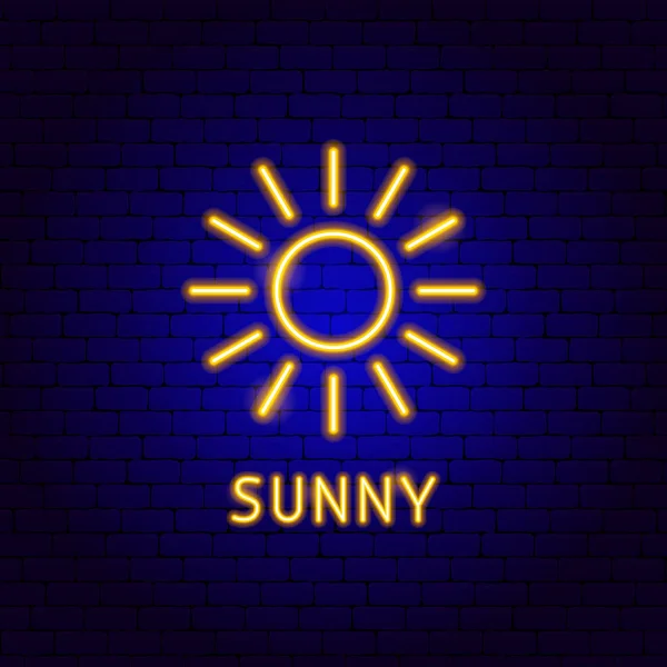 Ετικέτα Sunny Neon — Διανυσματικό Αρχείο