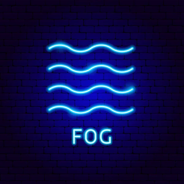 Étiquette néon brouillard — Image vectorielle