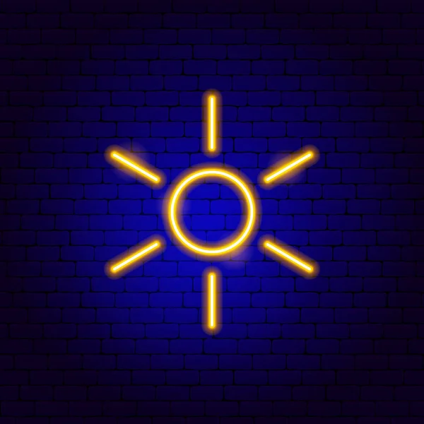 太陽の天気ネオンサイン — ストックベクタ