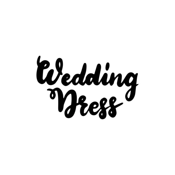 Esküvői ruha kézzel írott betűk — Stock Vector