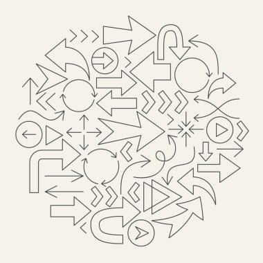 Ok Satırı Simgeleri Çemberi