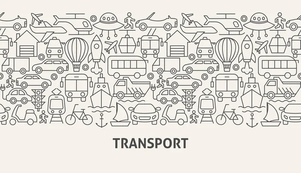 Concepto de bandera de transporte — Vector de stock