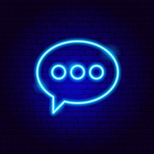 Chat Bubble Neon Sign — 图库矢量图片