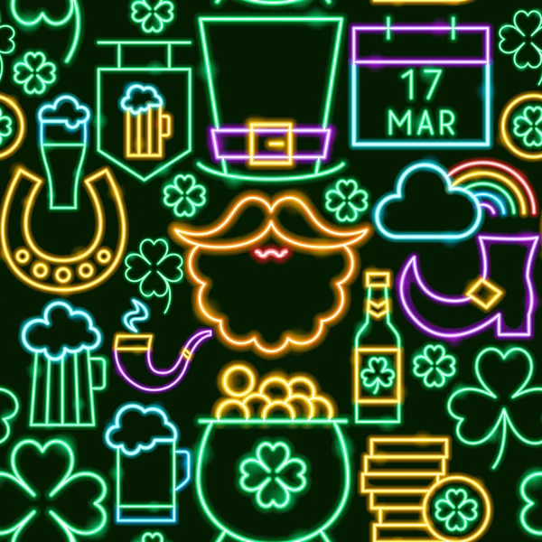 Saint Patrick Day Seamless Pattern — Stock Vector