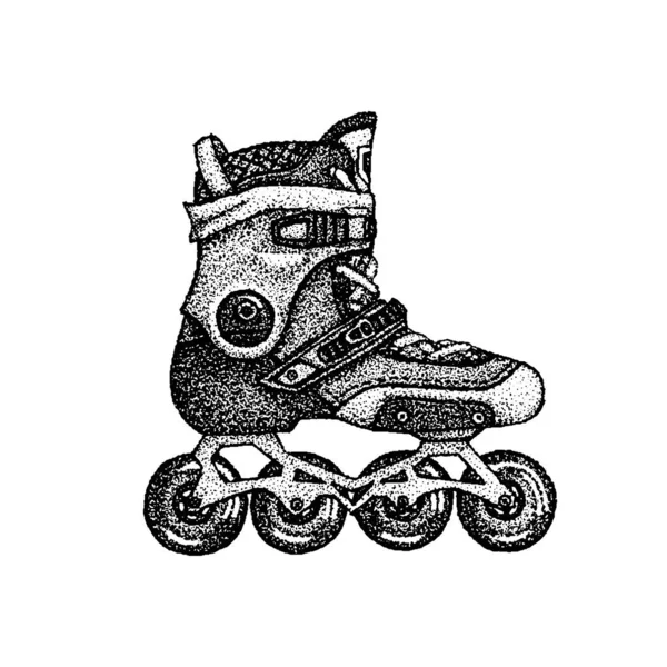 ドットワークローラースケート — ストックベクタ