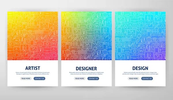 Conceptos de folleto de diseño — Vector de stock