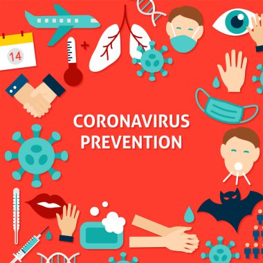 Coronavirus Önleme Şablonu Posteri