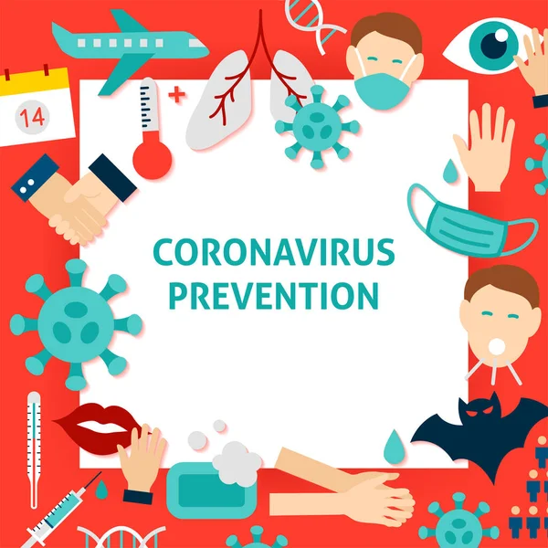 Πρότυπο χαρτιού πρόληψης του ιού της κερατοειδούς — Διανυσματικό Αρχείο
