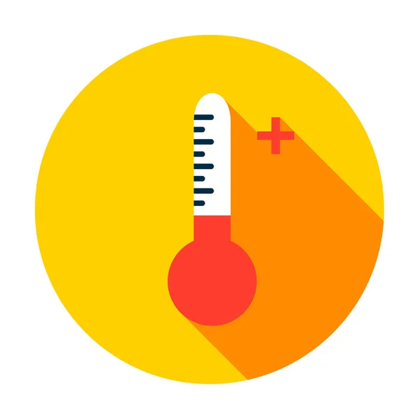 High Temperature Circle Icon — Stock Vector