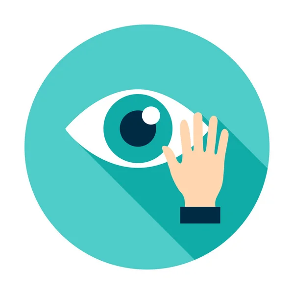 Érintse meg a szem kör ikon — Stock Vector