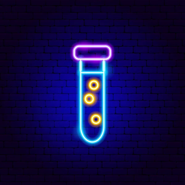 Laboratóriumi Flask Neon Sign — Stock Vector