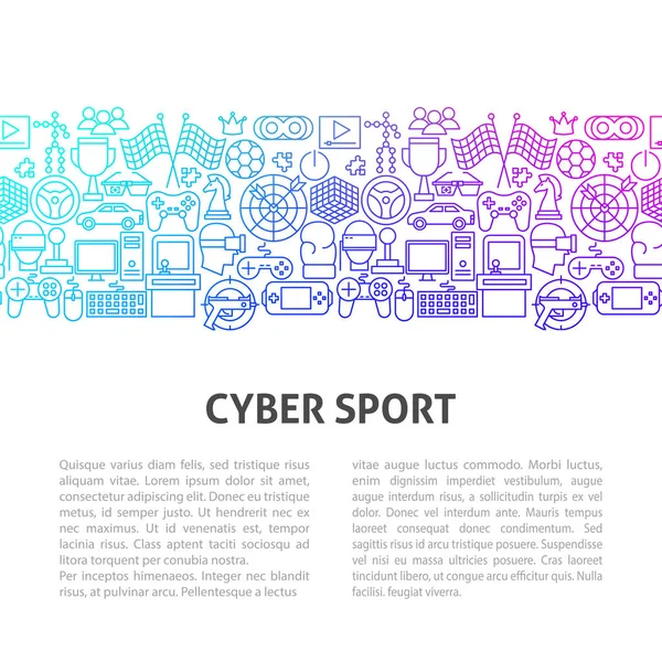 Template voor Cyber Sport Line — Stockvector