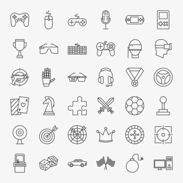 Cyber Sport Line Icons Set — Stockvektor