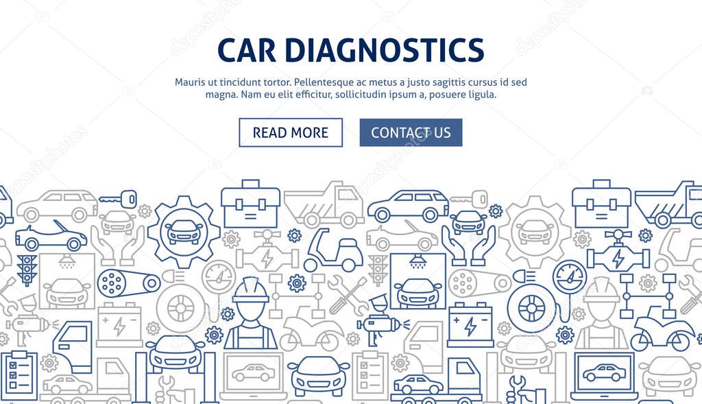 Car Diagnostics Banner Design