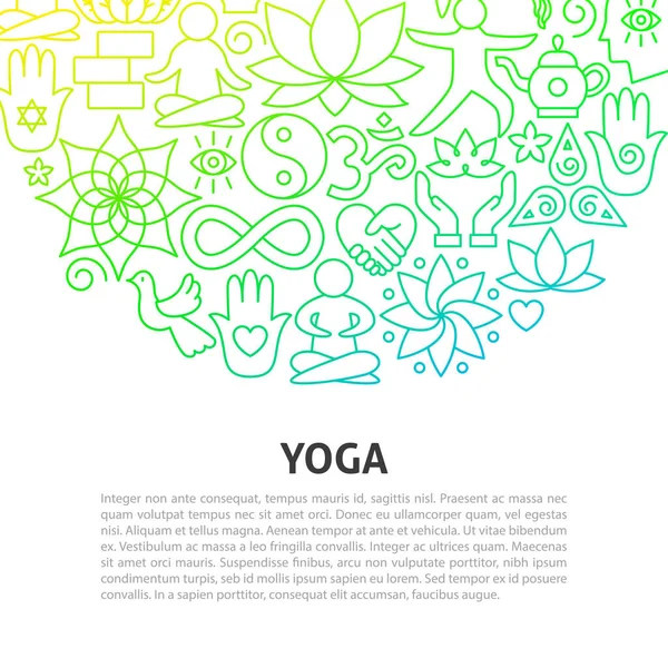 Yoga Lijn Concept — Stockvector