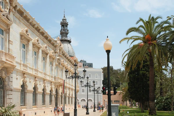 Boulevard van Heroes Square (Plaza helden de Cavite). Cartagena, Spanje — Stockfoto