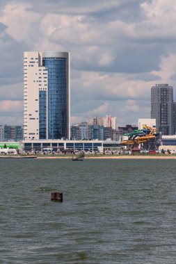 Nehir ve modern şehir. Kazan, Rusya Federasyonu