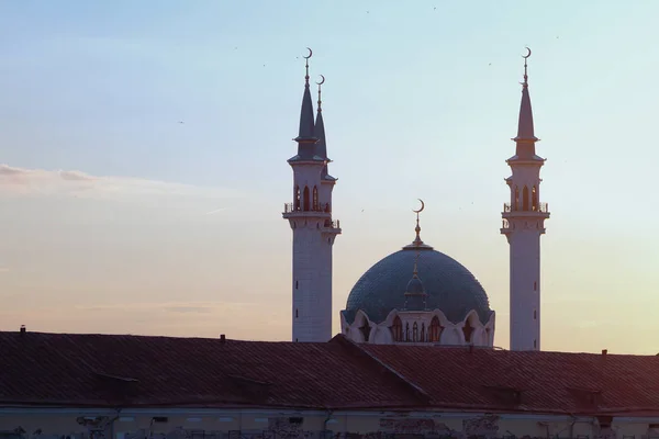 Minarety mešity Qol Sharif. Tatarstán, Rusko — Stock fotografie