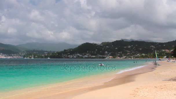 Grand Anse Beach George Grenada — Stockvideo