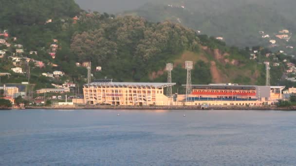 Стадион Берегу Моря Сент Джордж Гренада — стоковое видео
