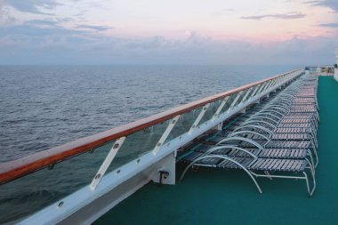 Güverte cruise liner tropikal sabah