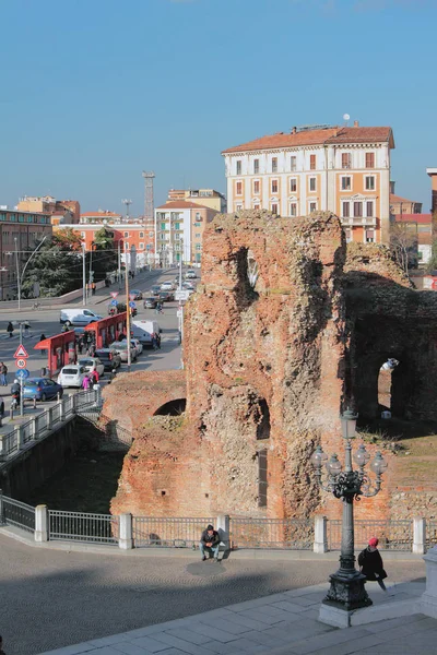 Ruins of papal castle (Rocca Galliera). Bologna, Emilia-Romagna, Italy — Stock Photo, Image