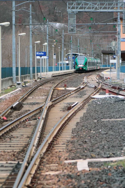 Ferrovia Stazione Elettrificate Riola Bologna Emilia Romagna Italia — Foto Stock