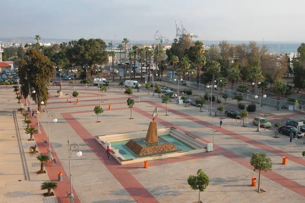 Larnaca Chipre Outubro 2019 Praça Vasileos Pavlou — Fotografia de Stock