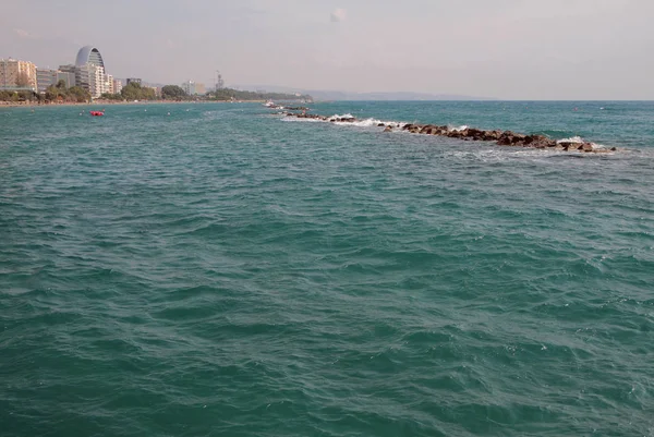 Azure Sea Coast Limassol Cyprus — Stock Photo, Image