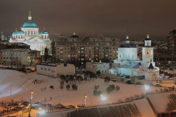 Iglesias Ciudad Ortodoxas Kazán Rusia — Foto de Stock