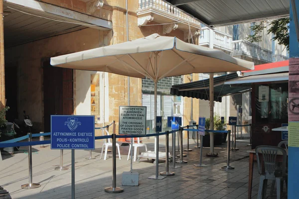 Nicosia Cipro Ottobre 2019 Attraversamento Della Frontiera Ledra Street Immagine Stock