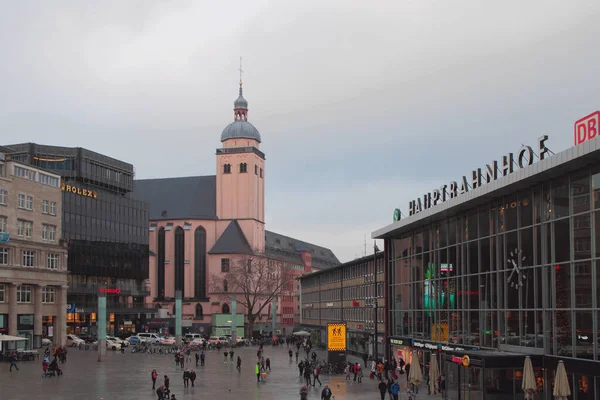 Köln Tyskland Jan 2020 Station Och Square Bahnhofsvorplatz — Stockfoto