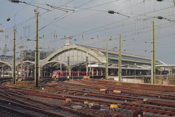 Keulen Duitsland Januari 2020 Elektrisch Spoorweg Treinstation — Stockfoto