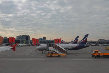 Sheremetyevo, Moscow, Russia - Apr 18, 2019: Plane 