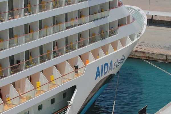 Ibiza Spain Jul 2019 Cruise Ship Moored Port — Stock Photo, Image