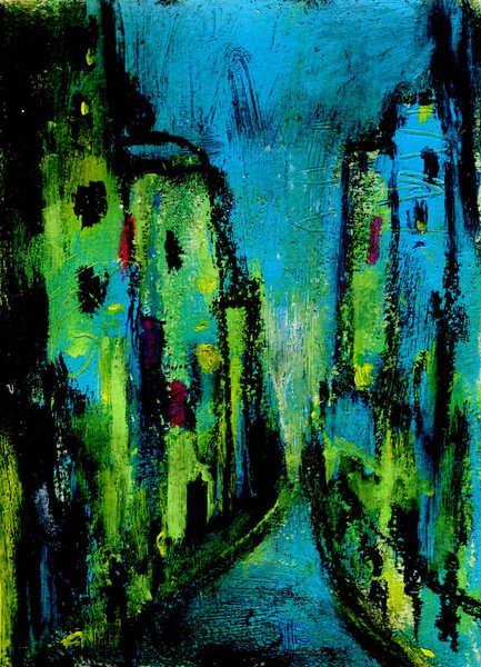 Abstract city acrylic painting texture background