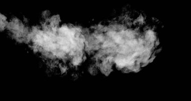 Siyah arkaplanı olan beyaz duman