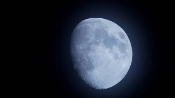 Noite Escura Com Lua Bonita Céu — Fotografia de Stock