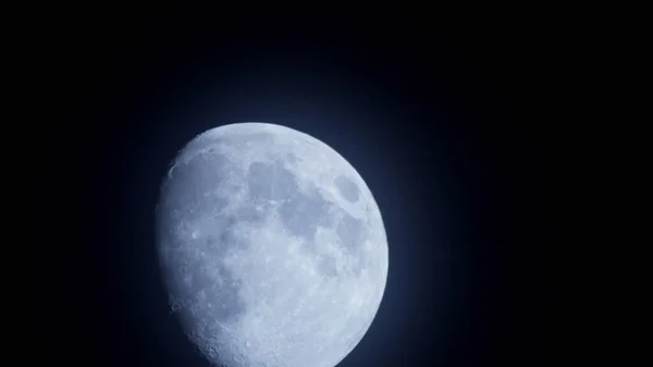 Noite Escura Com Lua Bonita Céu — Fotografia de Stock